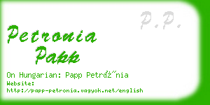 petronia papp business card